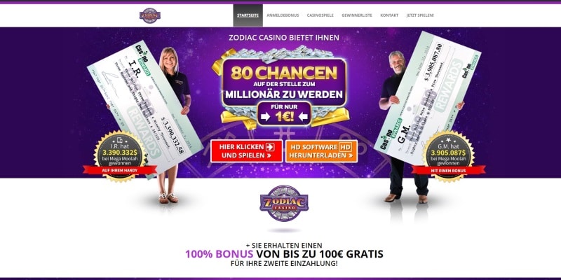 Zodiac Casino Bonus